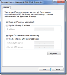 Internet Protocol Version 4 (TCPIPv4) Properties
